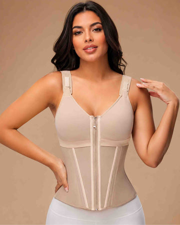 Women's Front Zip Waist Trainer Corset Shapewear Vest